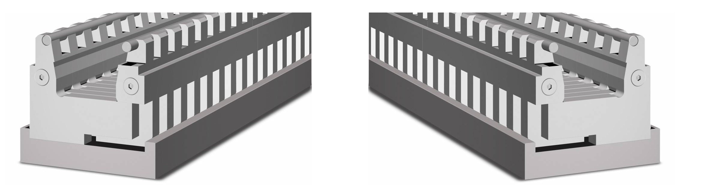 UKB kantpersgereedschap systeem Instelbare Matrijs met meedraaiende buiglijsten en/of meedraaiende assen